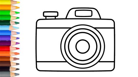 How to draw a camera easy step by step | camera drawing easy and simple ...