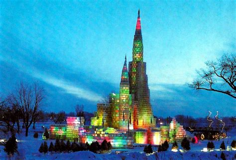 Old Saint Paul Minnesota Postcard - The 1986 Saint Paul Winter Carnival Centennial Ice Palace ...