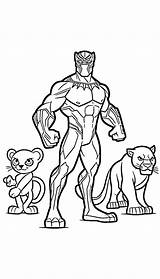 54  Black Panther Para Colorear Gratis Libera Al Héroe Wakanda sketch template