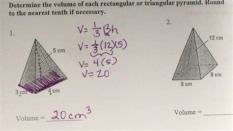 Pyramid With Rectangular Base Volume