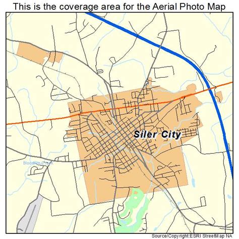 Aerial Photography Map of Siler City, NC North Carolina