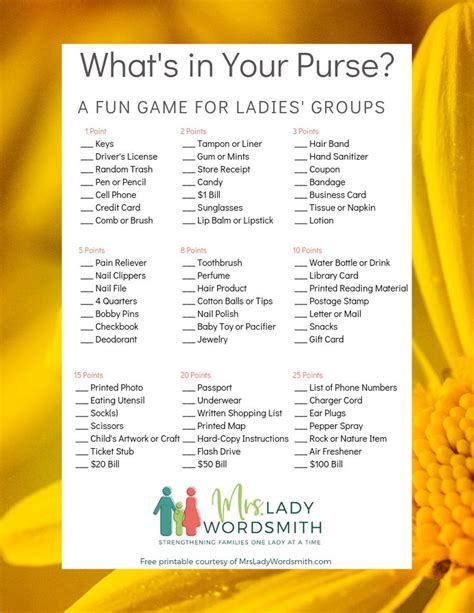 What's in Your Purse? A Fun Game for Ladies' Groups