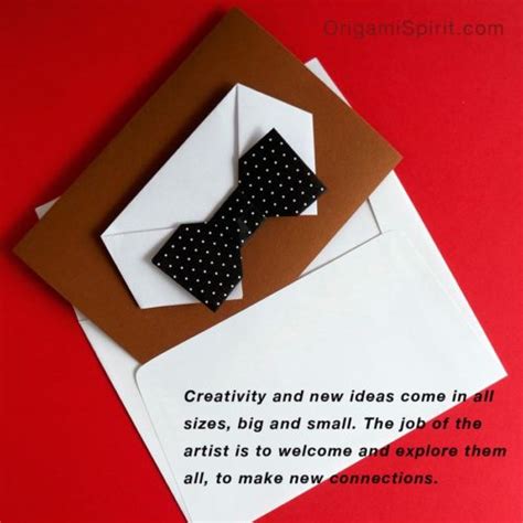 Make an Easy Origami Bow-tie Card for Dad – Leyla Torres – Origami Spirit