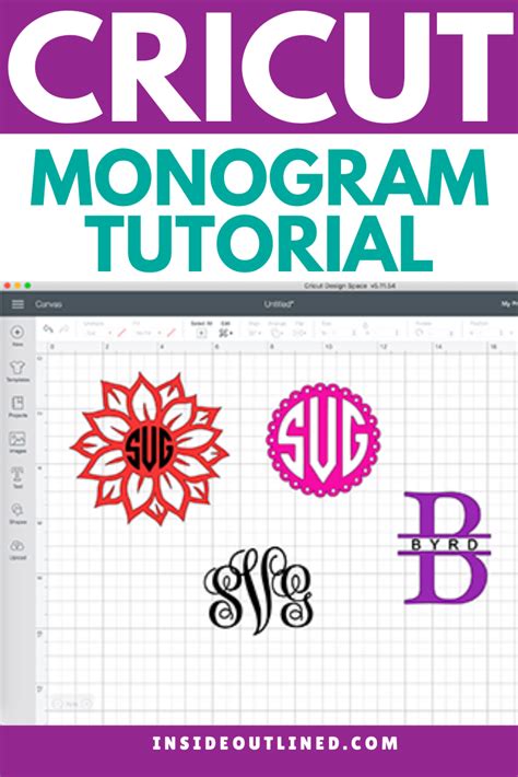 Cricut Monogram Tutorial In Design Space - InsideOutlined