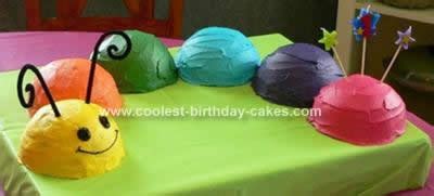 Cool Homemade Happy Caterpillar Birthday Cake