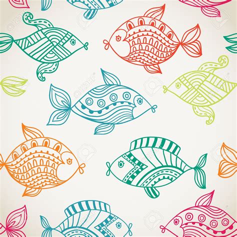 25326413-Fish-pattern-in-abstract-style-Copy-square-to-the-side-and-you-ll-get-seamlessly-tiling ...