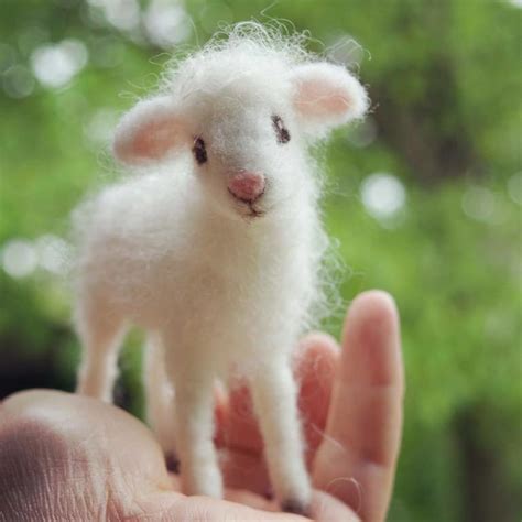 Needle Felted Lamb Baby Sheep Poseable | Etsy