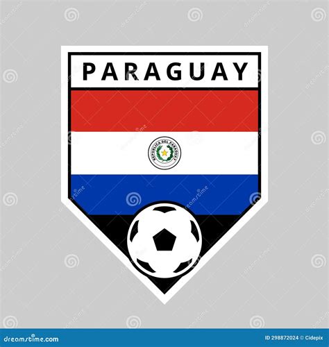 Angled Shield Football Team Badge of Paraguay Stock Vector - Illustration of angled, sport ...