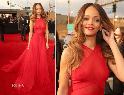 Rihanna In Azzedine Alaia - 2013 Grammy Awards - Red Carpet Fashion Awards