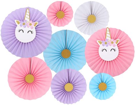 Pastel Unicorn Paper Fan D.I.Y Set : Helium Balloons Delivery Everyday ...