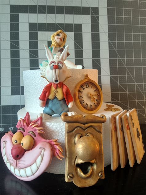 Alice in wonderland personalised cake toppers handmade edible | Etsy