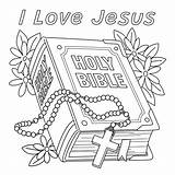 I Love Jesus Coloring Page sketch template