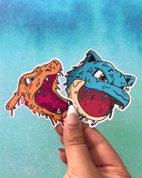 Charizard X Blastoise Acid Sticker Pack 2 Stickers Pokemon - Etsy UK