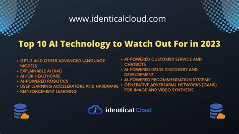 Top 10 AI Technology to Watch Out For in 2023 - identical Cloud