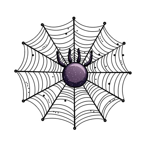 Simple Hand Drawn Spider Web Illustration Cute Gossamer Clipart Halloween Doodle, Spider Logo ...