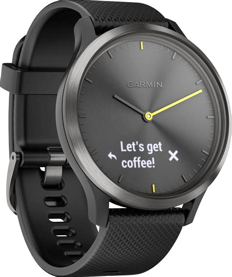 Garmin vívomove HR Sport Hybrid Smartwatch Black 010-01850-11 - Best Buy