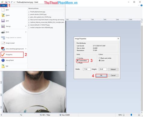 How to create a photo size of 3x4 in Paint - TipsMake.com