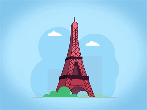 GIF : Eiffel Tower by abhinspire on Dribbble
