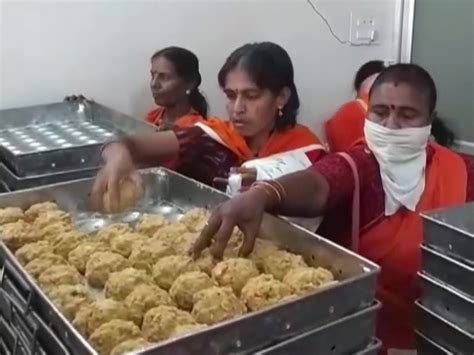 Tirupati Laddu Prasadam | Andhra Pradesh: Tirupati Laddu Prasadam sale ...