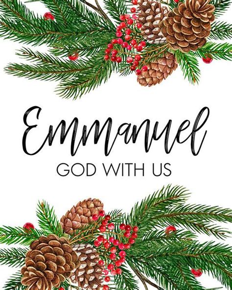 Emmanuel God With Us Bible Verse Print Christmas Quote | Etsy in 2021 | Christian christmas ...