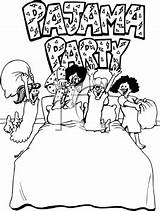 Slumber Party Coloring Pages sketch template