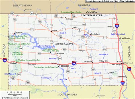 North Dakota State Highway Map - Printable Map