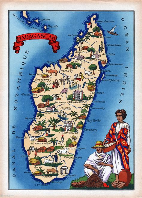 Detailed illustrated map of Madagascar | Madagascar | Africa | Mapsland ...