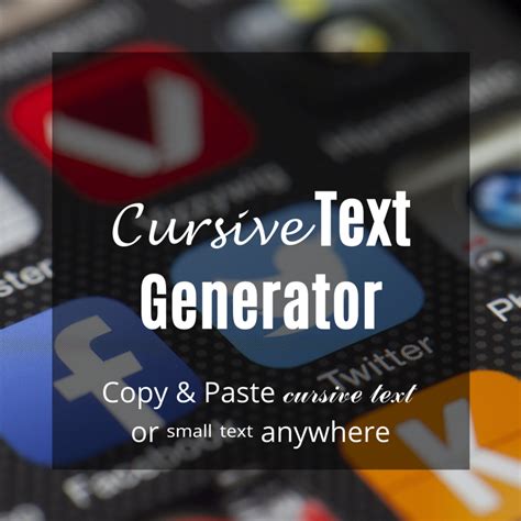 Cursive Text Generator - 𝒲𝓇𝒾𝓉ℯ 𝒾𝓃 𝒸𝓊𝓇𝓈𝒾𝓋ℯ 𝓉ℯ𝓍𝓉