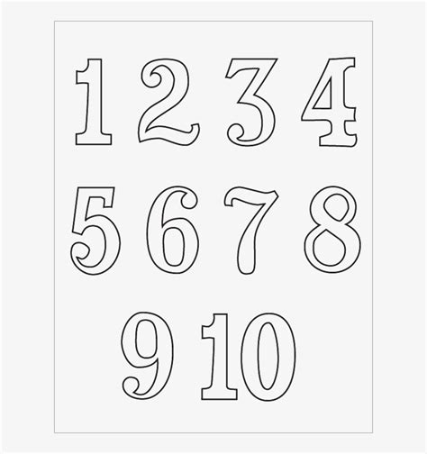 Number Clipart Black And White