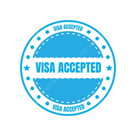 Visa Accepted Badge Stamp Design, Visa Approved Stamp, Visa Accepted Seal, Visa Approved PNG and ...