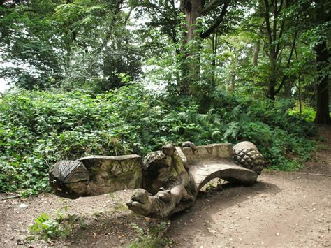 Carved bench seat in Marbury Country... © Raymond Knapman cc-by-sa/2.0 :: Geograph Britain and ...