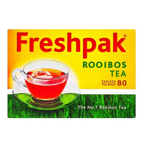 Amazon.com : Freshpak Pure Rooibos Tea, 2 Pack of 80 Tagless Tea Bags ...