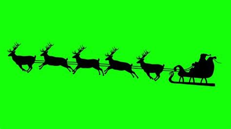 Animated Silhouette Santas Sleigh Rudolf On Stock Footage Video (100% ...