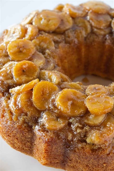 Easy Banana Upside Down Bundt Cake Recipe | Practically Homemade