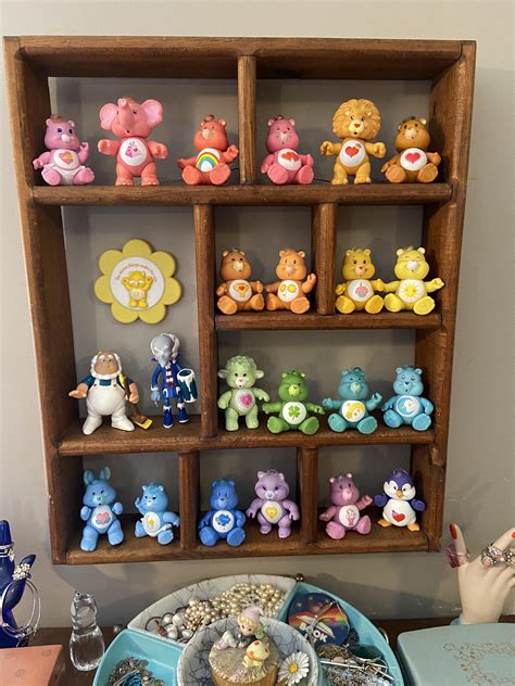 My collection of vintage care bear figures, we called them “poseables” when I was a kid in the ...