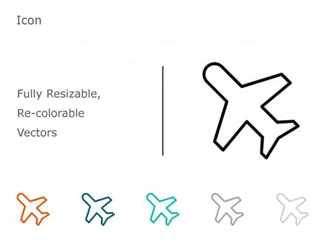 Plane Icon 1 PowerPoint Template