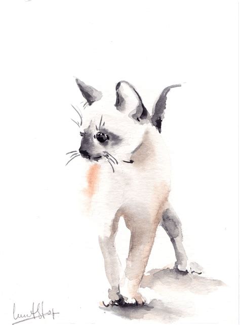 Original Watercolor Painting of Kitten, Cat Art, Watercolour Art | Watercolor art, Watercolor ...