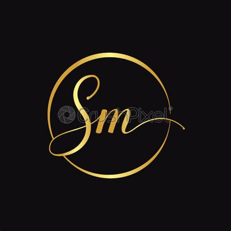 Initial SM letter Logo Design vector Template Abstract Script Letter ...