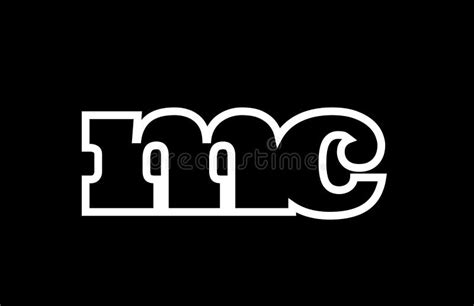 Connected Mc M C Black and White Alphabet Letter Combination Logo Icon ...