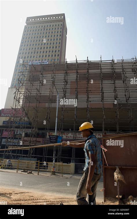 Metro rail construction Stock Photo - Alamy