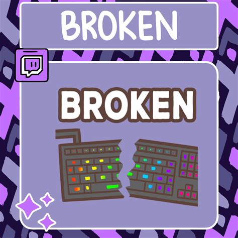 Broken Keyboard Emote Twitch Emote Youtube Emote Discord Emote Community Emote Streamer Emote ...