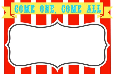 Free Printable Carnival Signs - Free Printable