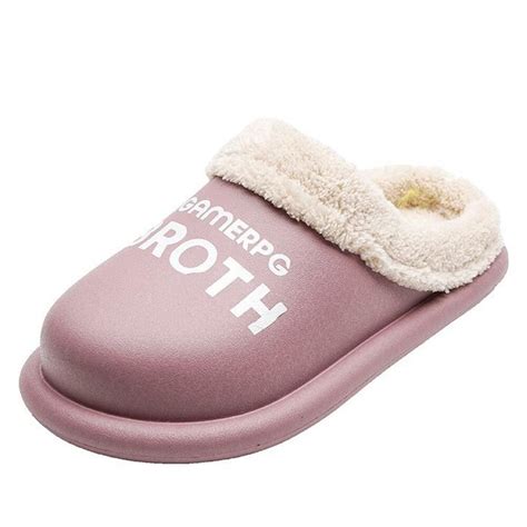 Women Comfy Winter Warm Waterproof Plush Indoor Slippers | Zapatillas ...