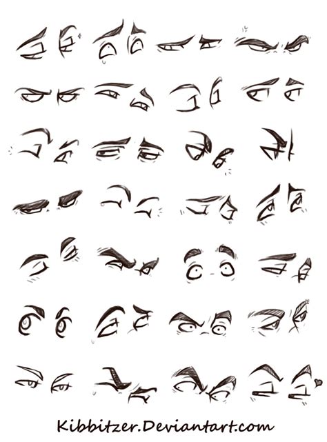 Eyes Reference Sheet by *kibbitzer someone asked... - Kibbitzer | Drawing expressions, Eye ...