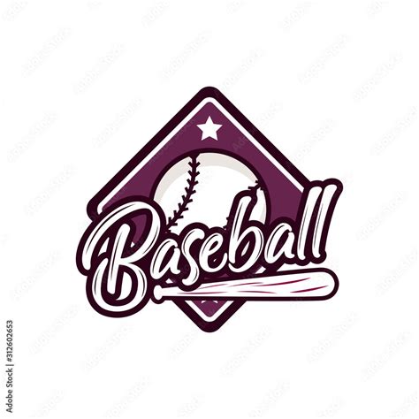 Baseball Logo Design Vector Template Stock Vector | Adobe Stock