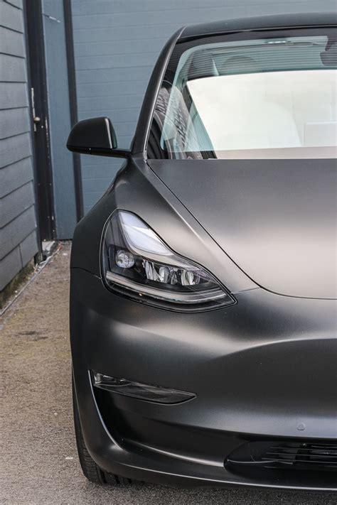 Tesla Model 3 Matte Dark Grey Vinyl Car Wrap