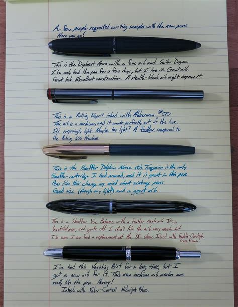 Quick Writing Samples with some new pens. | Inkdependence!