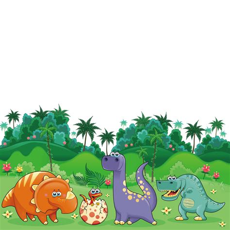 Dinosaur Clipart Landscape Cartoon Dinosaur Pictures Png Transparent ...