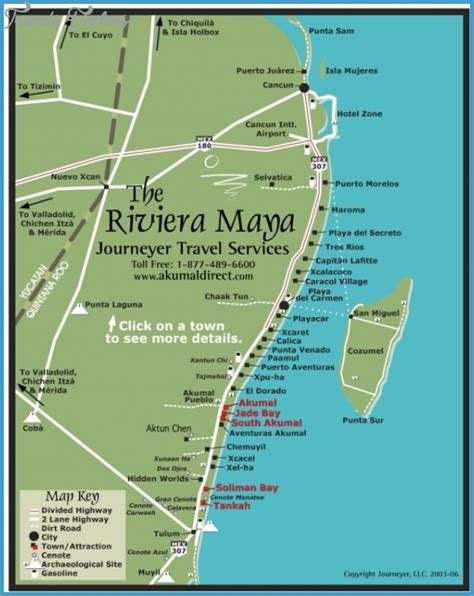 Riviera Maya Map - TravelsFinders.Com