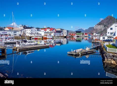 Henningsvaer fishing village Lofoten Islands, Arctic Norway Stock Photo - Alamy